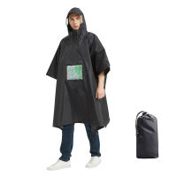 Asinse 3 in 1 Outdoor Waterproof Reusable Hooded Rain Poncho Raincoat for Men Women Hiking Cycling Camping Mat Canopy Shelter