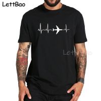 Plane Aviation Tank Cardiogram Enthusiasts Tshirt Men Cotton T Shirt Clothes Tees T Shirt Kawaii Tee 100% Cotton Gildan