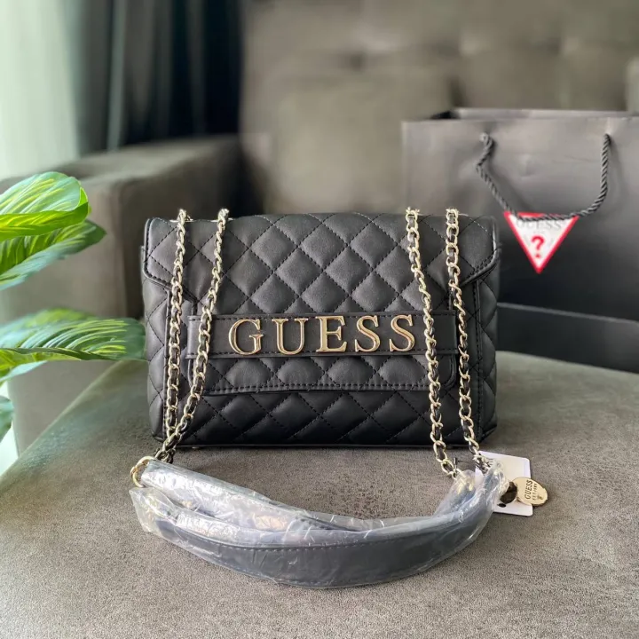 GUESS ILLY CONVERTIBE CROSSBODY FLAP BAG Lazada.co.th