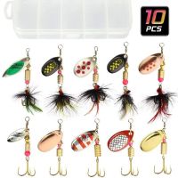 เหยื่อสปินเนอร์ช้อนโลหะ2ถึง8G 3.5G 10ชิ้น/ล็อต Spoonbait Crankbaits Fishing สำหรับ Pike Crochet เซ็ทเหยื่อตกปลา