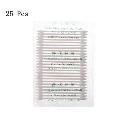 25ชิ้น/เซ็ตทิ้งติดสำลีทำความสะอาดคู่สำหรับหัวทำความสะอาดติดสำหรับหูฟังสำหรับมาร์ทโฟนแท็บเล็ต