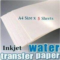 {office stationery}(5ชิ้น/ล็อต) กระดาษรูปลอกสไลด์น้ำอิงค์เจ็ท A4ขนาดกระดาษรูปลอกน้ำใส/สีใสรูปลอกวอเตอร์สไลด์กระดาษต้องสเปรย์สำหรับเล็บเซรามิก