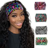 【YF】 Yoga Turban Knot Headwrap Sports Elastic yoga Hairband Fashion Cotton Fabric Wide headband For Women Hair accessoires