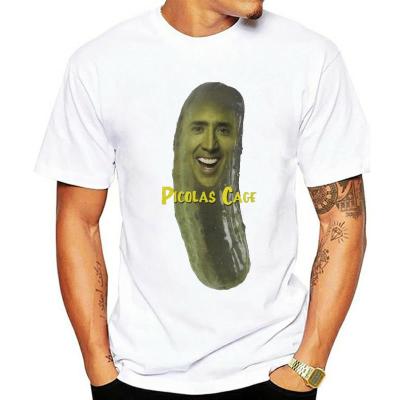 Picolas Cage Nicolas Cage Men T Shirts Pickle Pickolas Vintage Tee Shirt Short Sleeve T-Shirts Pure Cotton Plus Size Tops