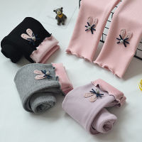 【cw】 Girls Leggings Light Fleece Autumn and Winter Baby Fleece-Lined Cotton Pants Children Outer Wear Fashionable Trousers Single-Layer Fleece-Lined ！