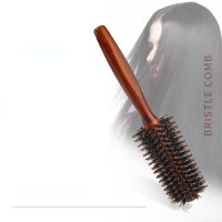 3 Types Straight Twill Hair Comb Natural Boar Bristle Rolling Brush Round Barrel Blowing Curling DIY Hairdressing Styling Tool