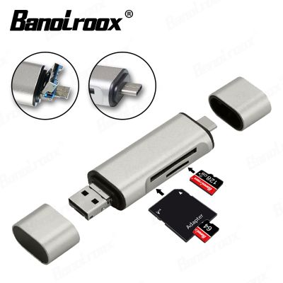 【CC】 Banolroox new arrival All 1 Card Reader картридер Type-C/OTG/USB TF/SD card writer for TypeC/microusb phone and