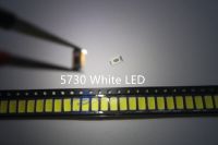 【】 First Follow Shop 100ชิ้น5630/5730-Cw/ww 0.5W-150Ma 50-55lm 6500K แสงสีขาว SMD 5630 5730ไดโอด (3.2 ~ 3.4V)