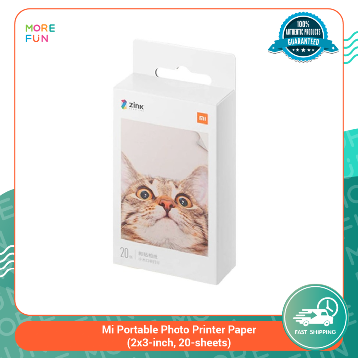 xiaomi-mi-portable-photo-printer-paper-2x3-inch-20-sheets-กระดาษถ่ายภาพ-กระดาษเครื่องปริ้นเสียวหมี่-xiaomi-photo-printer