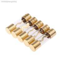 ❇☃☏ 5Pcs Gold Plated Glass AGU Fuse Fuses Pack Car Audio Amp Amplifier 60A 80A 100A