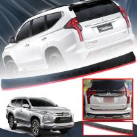 สคัพเพลทท้าย กันรอยท้าย ชายบันไดหลัง MITSUBISHI ปาเจโร่ PAJERO SPORT ปี 2019 - 2021 สีดำด้าน LOGO ดำ ฟรีค่าส่ง