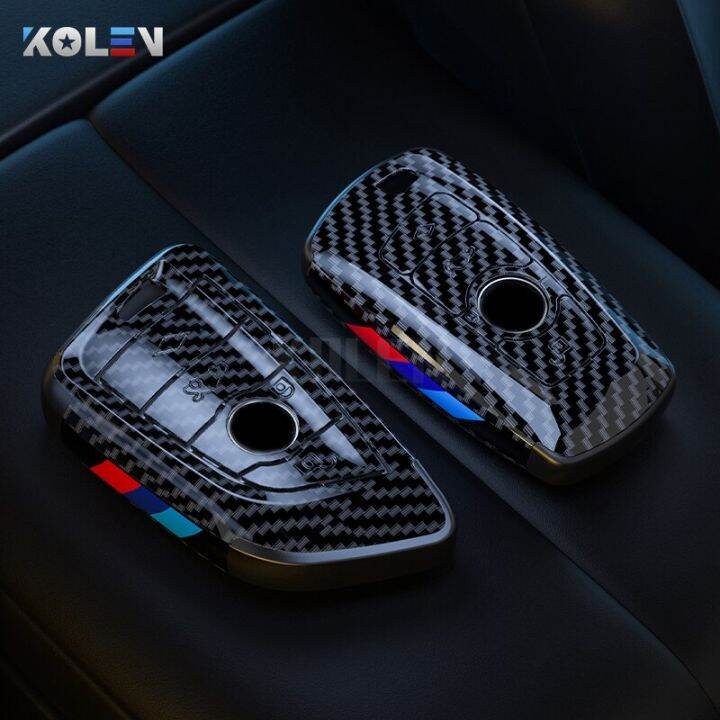 abs-เคสกันกระแทกเคสกุญแจรถยนต์สไตล์คาร์บอนไฟเบอร์สำหรับ-bmw-x3-x5-x6-f30-f34-f10-f20-g20-g30-g01-f15-g05-f16-1-3-5-7-series