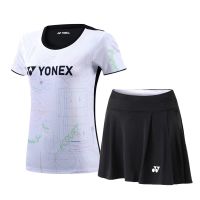 [A alamode]ใช้มากๆ ►☑Yonex เสื้อผ้าใส่เล่นเทนนิสผู้หญิงเสื้อแบดมินตันลำลองแบบ2-In-1ชุดกระโปรงขนาดเล็กเสื้อกีฬารัดรูปสำหรับผู้ชาย