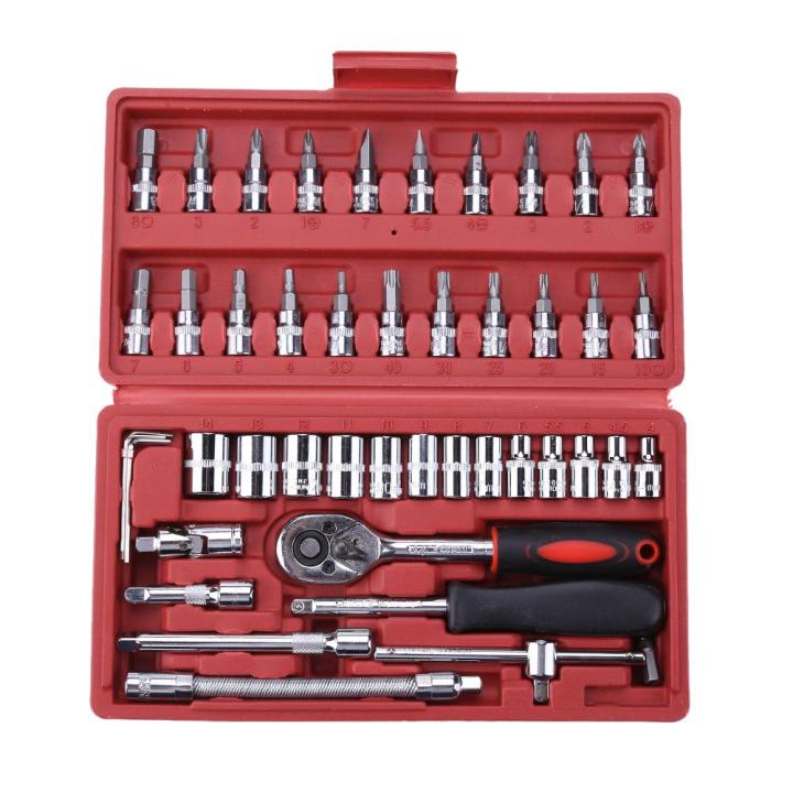 socket-ratchet-car-repair-tool-wrench-set-head-ratchet-pawl-socket-spanner-screwdriver-professional-metalworking-tool-kit