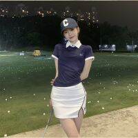 Titleist เสื้อยืดแขนสั้นผู้หญิง,กางเกงเล่นกอล์ฟใหม่ระบายอากาศแห้งเร็วป้องกันการสัมผัสกระโปรงกอล์ฟผู้หญิงชุดตีกอล์ฟสไตล์เกาหลี