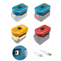 เครื่องชาร์จแบตเตอรี่2 IN 1สำหรับ MakitaMilwaukeeDewalt 20V 18V Li-Ion แบตเตอรี่ USB และอะแดปเตอร์แบตเตอรี่เอาต์พุต Type-C