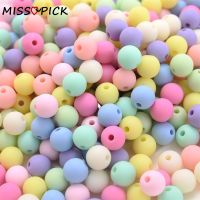 10-200Pcs 6-16mm Round Acrylic Beads Colored Loose Spacer Beads For Jewelry Making Diy Handmade Necklace Bracelets Accessories