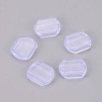 20pcs Comfort Silicone Earring Pads Clip Earring Cushions for Clip-on Earrings Clear 14x12x3mm Hole: 10x1.2mm