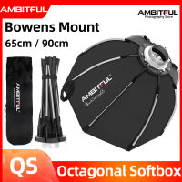 Ambitful QS65 65cm QS90 90cm Quickly Release Bowens Mount Octagon Softbox + Honeycomb Grid Outdoor SoftBox for Photography Studio Flash As Triopo Softbox