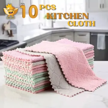 10pcs Hanging Type Kitchen Washcloth, Household Absorbent