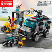 ProudNada Toys ของเล่นเด็ก ตัวต่อเลโก้ เลโก้ ตำรวจ LELEBROTHER POLICE 313 PCS 8651