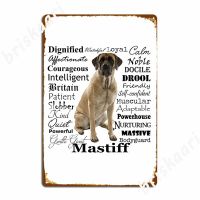 Mastiff ลักษณะป้ายโลหะ Cinema โรงรถถ้ำบาร์ตกแต่งดีบุกป้ายโปสเตอร์  （Stock size: 20cm * 30cm）