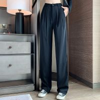 COD DSGERTRYTYIIO Suit pants 2020 new net red mop pants high waist black suit pants womens autumn straight loose pants drape casual pants