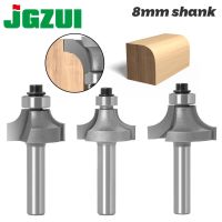 【LZ】 3pc 8mm Shank Round-Over Router Bits for wood Woodworking Tool 2 flute endmill with bearing milling cutter Corner Round Over Bit