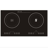 เตาแม่เหล็กไฟฟ้าคู่แบบฝังบนเตาแบบ Cooktop เตาเซรามิกหม้อไฟฟ้าหม้อหุงอินดักชั่นเตาแม่เหล็กไฟฟ้าคู่ในครัวเรือน