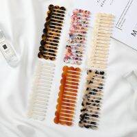 4mm Anti-static Wave Shape Wide Tooth Comb For Women ​acetic Marble Portable Acetate Plate Hair Brush Comb