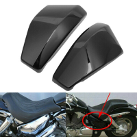 1คู่รถจักรยานยนต์ Gloss สีดำ ABS แบตเตอรี่ด้านข้าง Fairing สำหรับ Honda VTX 1300 R Spoke Custom Tourer 2003-2009 2008 2007