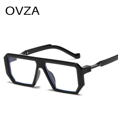 OVZA 2023แว่นกันแสงสีฟ้าแบบย้อนยุคสำหรับผู้ชาย,แว่นตาที่ตัดแบบคู่กรอบแว่นตากันลมสไตล์พังก์ S1181