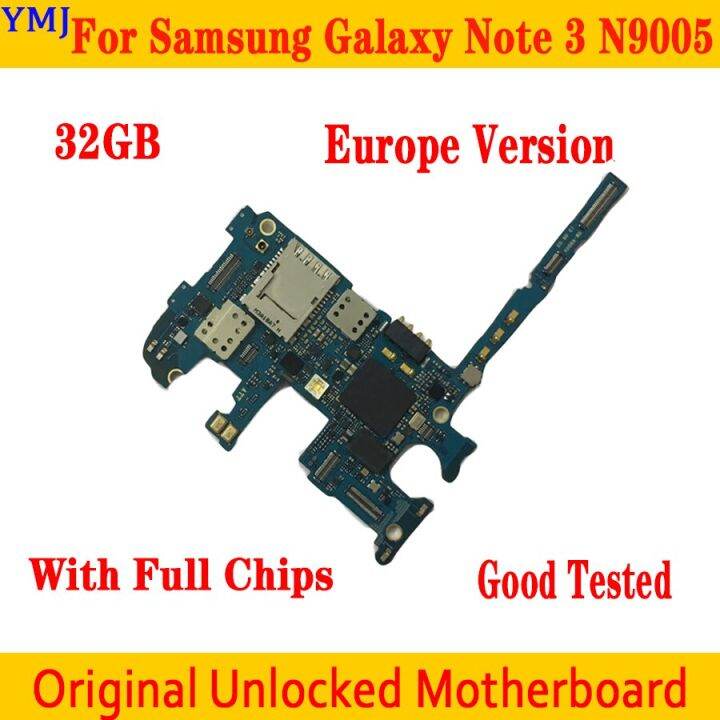 Original unlocked For Galaxy Note 3 N900 N9005 Motherboard,With full