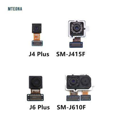 กล้องหน้าด้านหลังเดิมสําหรับ Samsung Galaxy J4 J6 Plus J4 + J6 + J415 J610 เซลฟี่ด้านหน้ากล้องหลังโมดูลซ่อมอะไหล่