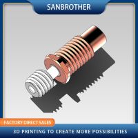 คอหัวฉีดเครื่องพิมพ์3d ทองแดงไทเทเนียมแบ่งความร้อน Tcrazy 2023 V6สำหรับ E3d ขนาด1.75มม. V6 Hotend บล็อกทำความร้อนโลหะทั้งหมด