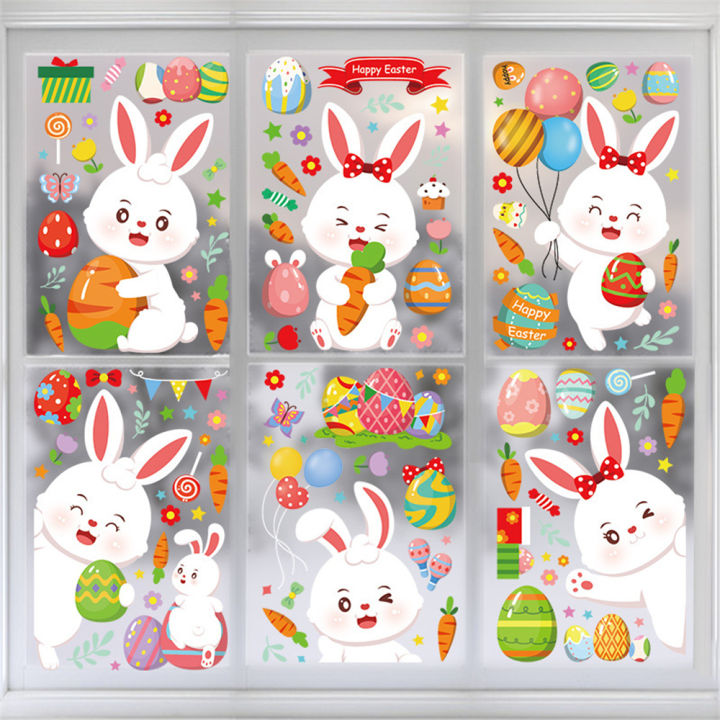 wall-stickers-static-glass-decal-egg-family-bunny-easter-window-sticker