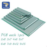 【YD】 8pcs PCB Prototype Board 2.54mm Circuit Tinned Stripboard Veroboard Side 2X8 3X7 4X6 5X7 6X8 7X9 8X12 9X15CM