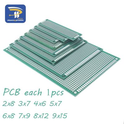 【YF】✖✹  8pcs PCB Prototype Board 2.54mm Circuit Tinned Stripboard Veroboard Side 2X8 3X7 4X6 5X7 6X8 7X9 8X12 9X15CM