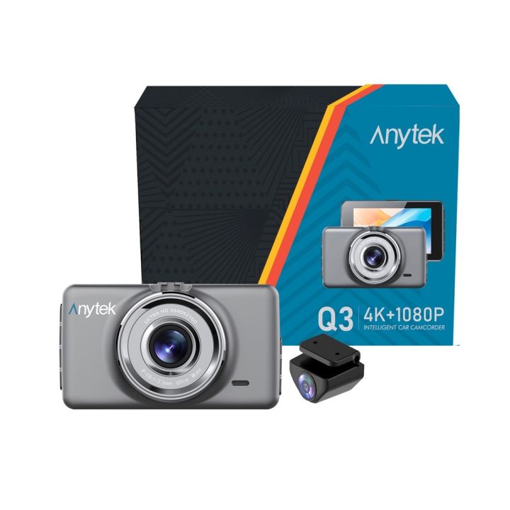 Anytek กล้องติดรถยนต์ Anytek รุ่น Q3 Dual Camera 4K/1080P Wifi |  Lazada.Co.Th