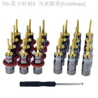 【CW】◙✌  Screw-Type Connectors Deadbolt Pin Banana Plug to 4mm Female Jack Surround Wire for