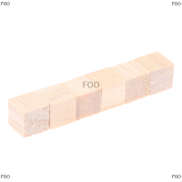 FOO 100pcs unfinished BLANK MINI DIY ไม้สแควร์ Solid cubes สำหรับ woodwork CRAFT