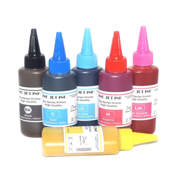 เครื่องพิมพ์1430-1410-1400-1390หมึกสำหรับ-epson-ระเหิดเติมได้6สี100มล