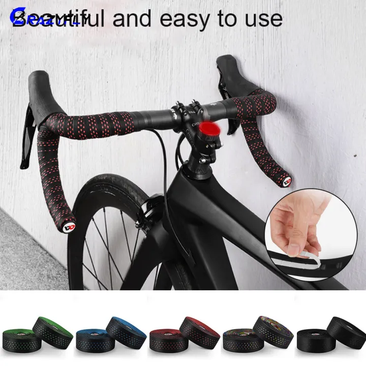 Crazyfly 1 Pair Lightweight Sticky PU EVA Road Bike Handlebar Tape Antislip Breathable Bike