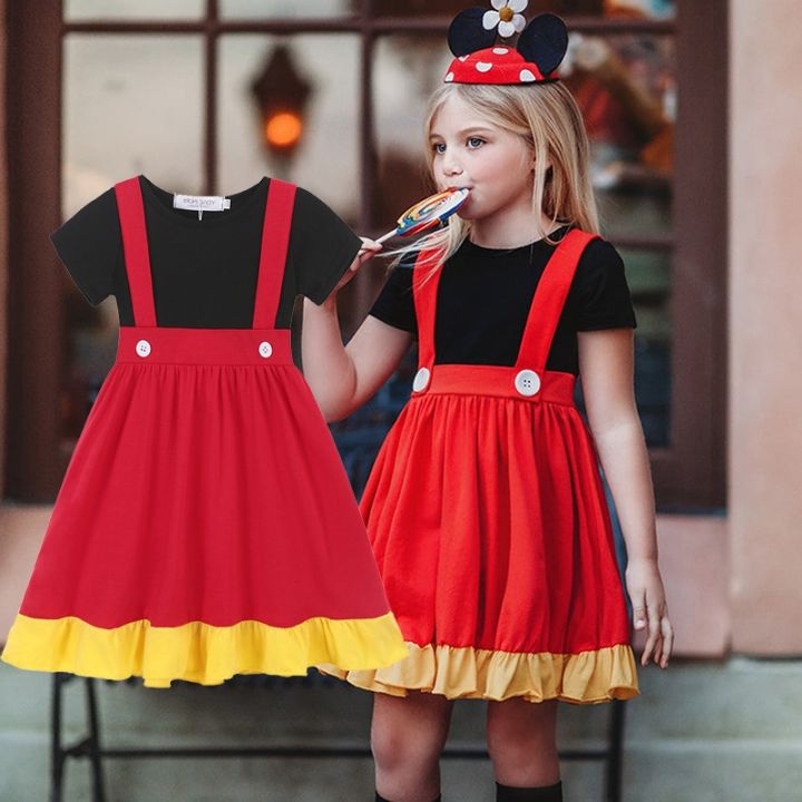 jeansame-dress-ชุดเดรสยาวดิสนีย์สำหรับปาร์ตี้ฉลอง-tuclothes-children2022-newfor-girl