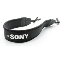 For Sony สายคล้องกล้อง แบบนิ่ม Neoprene รุ่น Sony (สายสีดำ/อักษรขาว)