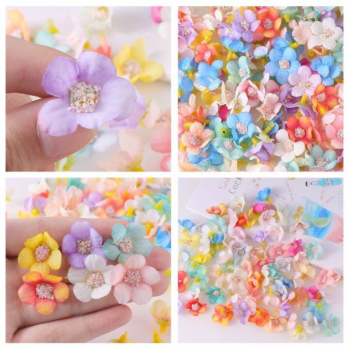 a-shack-50-100pcs-2cmdaisyhead-multicolor-ผ้าไหม-artificialfor-งานแต่งงานตกแต่งบ้าน-diyheaddress