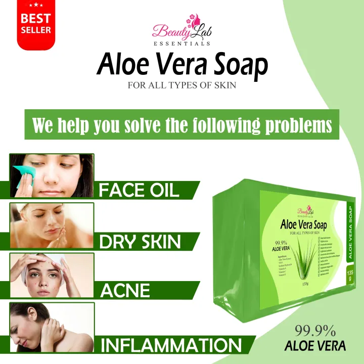 Beauty Lab Essentials Aloe Vera Soap Flawless Skin Fragrant Soap with