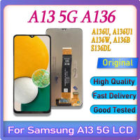 A136B LCD ขนาด5G A13 Samsung Galaxy ของแท้ขนาด6.5นิ้วพร้อมดิจิไทเซอร์หน้าจอสัมผัสสำหรับ Samsung A136B LCD