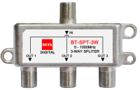 BETA Splitter 3 ways All-Port Power Pass รองรับความถี่ 5-1000Mhz (สีเงิน)