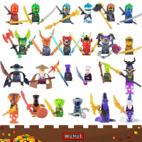 WUHUI 24ชิ้นนินจา Minifigures ของเล่นอาคารชุดของเล่นหน่วยการสร้าง Ninjago ผีนินจา Vs. Basilisk กลับกลอก W/ อาวุธอุปกรณ์เสริมโบนัสอาคารอิฐสำหรับเด็กก่อนวัยเรียนเด็กอายุ3 + เด็กของเล่นเข้ากันได้กับทุกยี่ห้อ